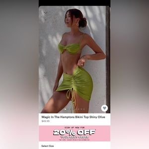 Whitefox olive shimmer bikini